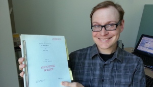 Kristian Brown, a librarian, came across what appears to be an original shooting script for Star Wars when he was digitizing the university's science fiction collection of zines, pulp magazines and novels. (Elke Semerad/CBC)